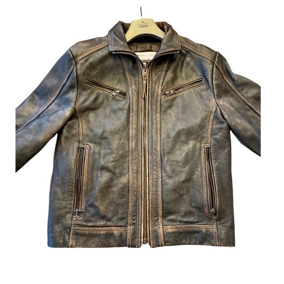 Andrew Marc Leather Bomber-Style Moto Jacket – Men’s Small - Picture 15 of 16
